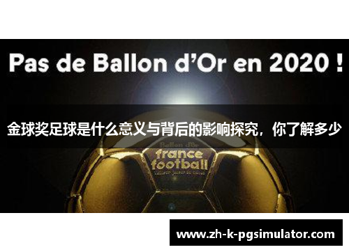 金球奖足球是什么意义与背后的影响探究，你了解多少